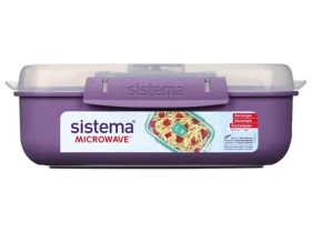 Sistema Microwave Rectangle Krabička na ohrev jedla 1.25 l fialová (8592001423541)