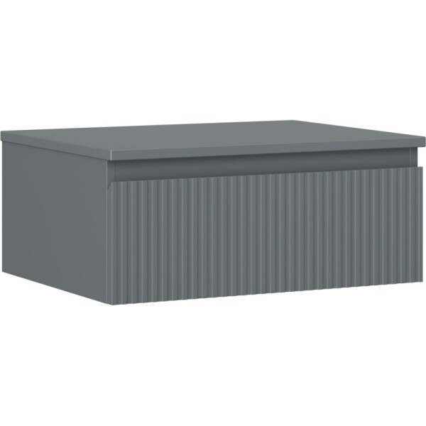 MEXEN/S - Rivel kúpeľňová skrinka pod umývadlo 60 cm s doskou, 1 šuplík, reliéf, grafit mat 91A20-06023-1-BFC66