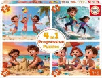 Educa Puzzle Pláž 4v1