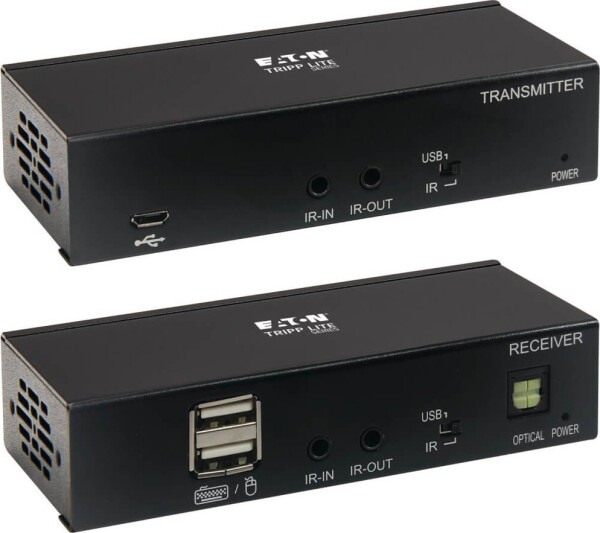 Eaton Eaton Tripp Lite Series DisplayPort over Cat6 KVM Extender Kit, Transmitter and Receiver, USB, 4K 30Hz, DP1.2a, PoC, HDCP 2.2, 230 ft., TAA - Erweiterung fur Video/Audio - 10Mb LAN, HDMI, DisplayPort - uber CAT 6 - bis zu 70 m - TAA-konform