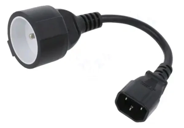 Qoltec 53907 Adapter french 0.15m čierna / IEC 320 C14 (53907)