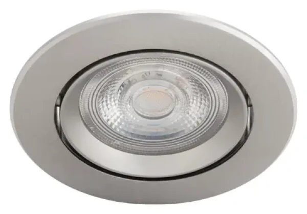 Philips Sparkle nikel / Podhľadové LED svietidlo / 1x5W / 350lm / 2700K / IP20 / 8,5 cm okrúhle / stmievateľné (SKL000388831)