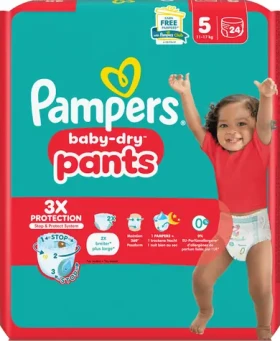 Pampers Baby Dry Pants Junior 11-17 kg (24 ks) / plienkové nohavičky / veľkosť 5 (11-17 kg) (8700216670500)