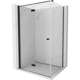 MEXEN/S - Mist-F sprchovací kút skladacie dvere ľavá 85 x 80, transparent, čierna 8A6T-085-080-70-00-L