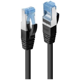 LINDY 47176 RJ45 sieťové káble, prepojovacie káble CAT 6 S/FTP 0.50 m čierna pozlátené kontakty 1 ks; 47176