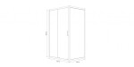 CERSANIT/S - SPRCHOVÝ KÚT OBDĹŽNIK 120x90X190 TRANSPARENT SKLO + VANIČKA S154-004-SET1