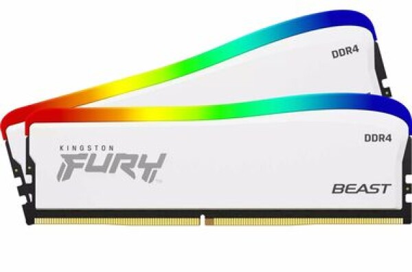 Kingston FURY Beast RGB SE 32GB (2x 16GB) DDR4 3600MHz biela / CL18 / DIMM / 1.35V / Non-ECC / Un-Registered (KF436C18BWAK2/32)