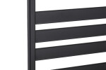 CERANO - Kúpeľňový radiátor Marco - bočné pripojenie - 816W - čierna matná - 1125x550 mm LIV-WP-10-55