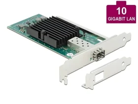 DeLock PCIe x8 10 Gigabit LAN 1x SFP+ / Sieťová karta / Intel 82599EN / PCIe x8 v2.0 / Jumbo Frames (90479)