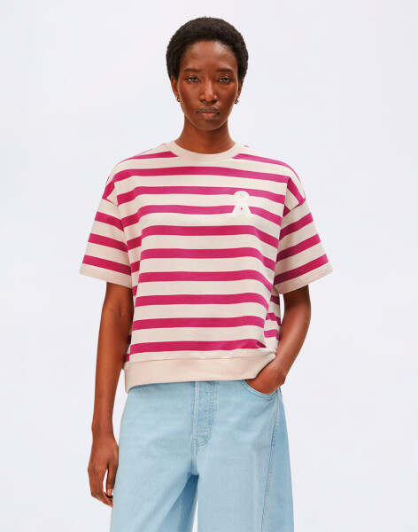 Armedangels Bamikaa Stripe Sweat 3790 undyed-very berry L