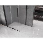 MEXEN/S - Velár sprchovací kút, posuvné dvere 90 x 80, dekor, čierna 871-090-080-31-70