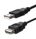 USB predlžovací kábel A/A 3 m čierny / Kábel / USB 2.0 / 480 Mb/s