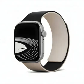 Moft Snap Duo bielo-čierna / Remienok / Silikónový / Pre Apple Watch 1-11/SE/Ultra / 42-49 mm (MD025-1-46-JTBKBHWT)