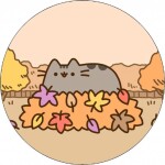 Jedlý papier Pusheen na kopčke lístia 19,5 cm - Pictu Hap - Pictu Hap