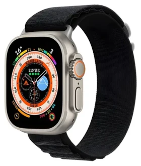Devia Deluxe Sport 5 čierna / Remienok pre Apple Watch 44/45/49mm / Nylonový / Nastaviteľný (6938595381836)