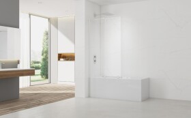 Vaňová zástena SAT Walk-In Xmotion 150x117,5 cm biela SATWIXMVZ150B SATWIXMVZ150B