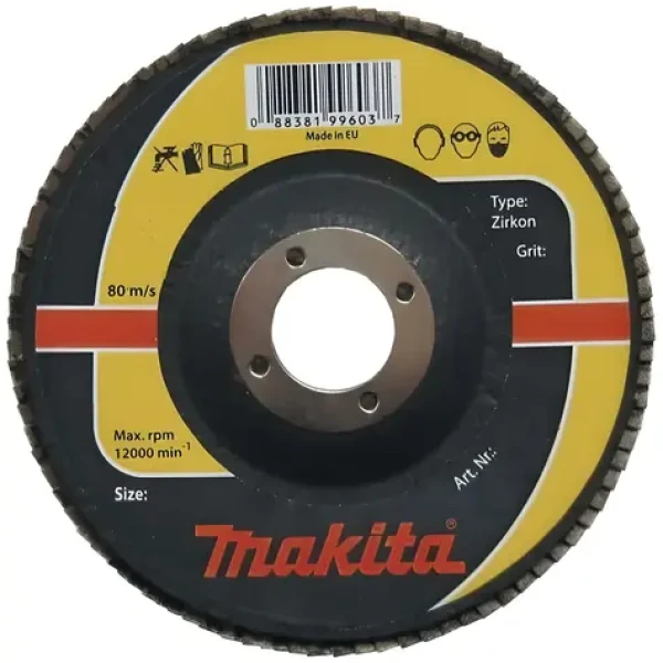 Makita lamelový brúsny kotúč P80 150 mm / Brúsny kotúč / Otvor 22,2 mm / Kov, hliník, oceľ (P-65551)