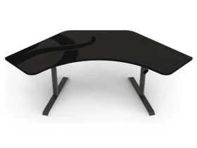 Arozzi ARENA ANGELO Gun Metal / Herný stôl / rohový / kovovo šedý / D: 225cm / Š: 102cm / V: 71cm-81cm (ARENA-ANGELO-GM)