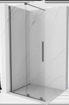 MEXEN/S - Velar Sprchová zástena posuvná Walk-in 90 x 200, transparent 8 mm, grafit metal 871-090-000-03-95