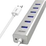 Unitek USB Hub 7- Port / Rozbočovač / 7× USB-A 3.0 / 5 Gbps / BC 1.2 / s napájacím adaptérom (Y-3090)