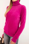 Dámsky sveter z alpaky s rolákom tmavo fialový UNI
