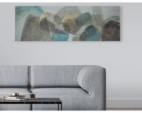 Ručne maľovaný obraz Abstrakce I 150x50 cm, 3D štruktúra%