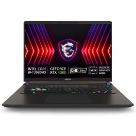 MSI Vector 16 A13VHG čierna / 16 QHD+ / i9-13980HX 2.2GHz / 32GB RAM / 1TB SSD / RTX 4080 12GB / Bez OS (Vector 16 HX A13VHG-458XCZ)