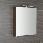 SAPHO - RIWA galérka s LED osvetlením, 50x70x17cm, borovica rustik RIW050-0016