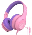 PowerLocus PLED Kids ružová / Detské bezdrôtové slúchadlá s mikrofónom / Bluetooth