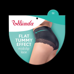 Dámske nohavičky FLAT TUMMY LACE MIDISLIP Drawstring Panties - BELLINDA - Black L