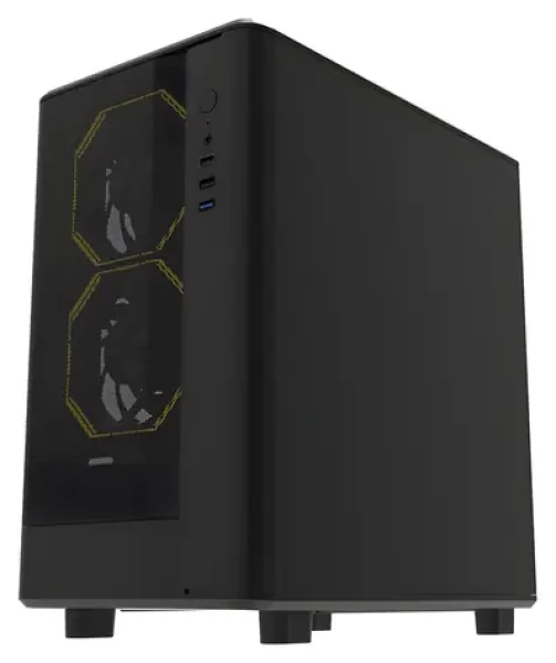 DarkFlash DB330M Mesh čierna / mATX / bez ventilátorov / 3x USB-A / priehľadná bočnica / bez zdroja (DB330M Mesh Black)