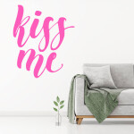 Veselá Stena Samolepka Kiss me Farba: bílá, Veľkosť: 60 x 50 cm