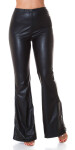 Sexy Koucla wetlook flared pants black