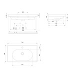SAPHO - BRAND keramické umývadlo 80x45cm, biela TU0422