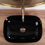 REA - Umývadlo na dosku Belinda BLACK GOLD BRUSH REA-U8780