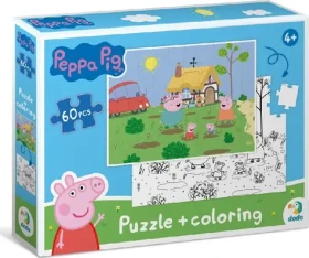 DODO Obojstranné puzzle Prasiatko Peppa: Na chalupe