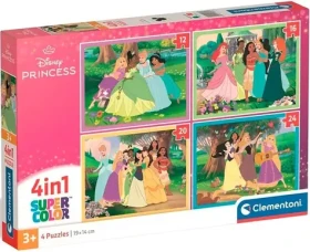 Clementoni Puzzle Disney Princezné 4v1