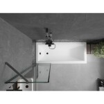 MEXEN/S - Next vaňová zástena FIX 50 x 150, čierna vzor, grafit metal 895-050-000-00-70-95