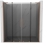 MEXEN/S - Velar L Duo posuvné sprchové dvere 180, grafit, meď kartáčovaná 871-180-003-42-65