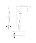 OMNIRES - CONTOUR termostatický sprchový stĺp antracyt /AT/ CT8044AT