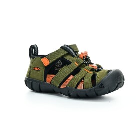 Keen seacamp dark olive/gold flame (cnx) barefoot sandále 36 EUR