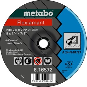 Metabo 616572000 brúsny kotúč lomený Ø otvoru 22.23 mm 10 ks; 616572000