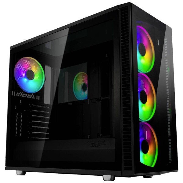 Fractal Design Define S2 Vision - RGB midi tower PC skrinka čierna; FD-CA-DEF-S2V-RGB-BKO-TGD