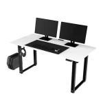 Ultradesk Uplift biela / Herný stôl / 160 x 75 x 74 - 116 cm / nastaviteľná výška (UDESK-UP-WTDE)
