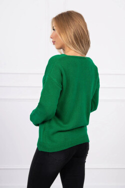 Sveter S202-15 V-výstrih zelený - Kesi UNI