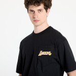 Tričko Mitchell & Ness NBA Double Hit Ss Pocket Tee Vintage Logo Lakers Black XL