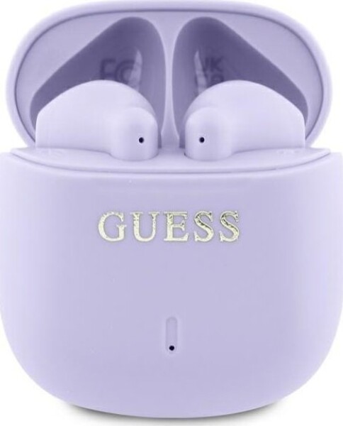 Guess Bluetooth headphones GUTWSJ14ESGU TWS + docking station purple/purple Printed Classic Logo