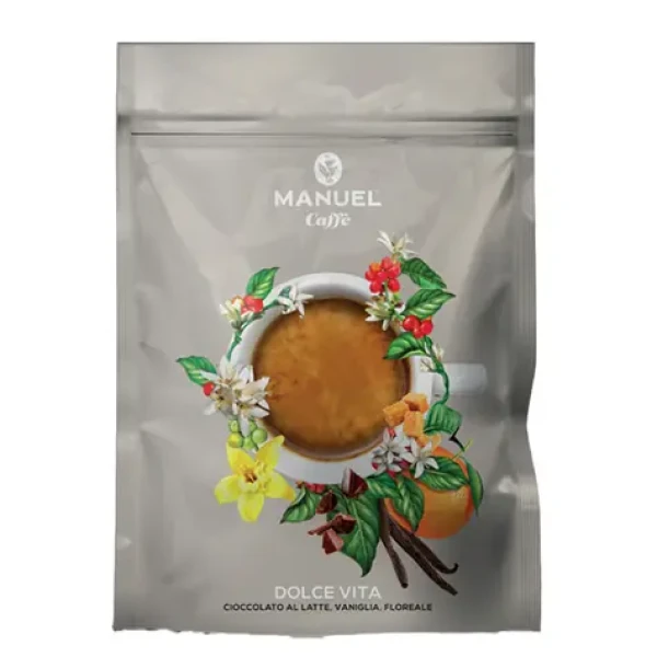 Manuel Caffé Dolce Vita 500 g / Zrnková káva / 90% Arabica 10% Robusta (8006536000141)