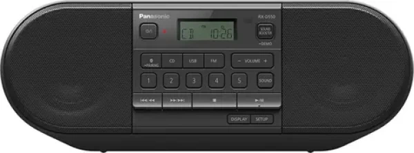 Panasonic RXD550E-K čierna / Rádio / VHF / CD / DC-R/RW / MP3 / BT 4.2 / USB (RXD550E-K)