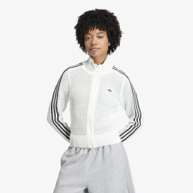 Mikina adidas Knitted Crochet Firebird Track Top Off White S